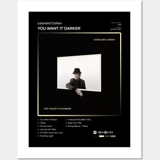 Leonard Cohen - You Want It Darker Tracklist Album Posters and Art